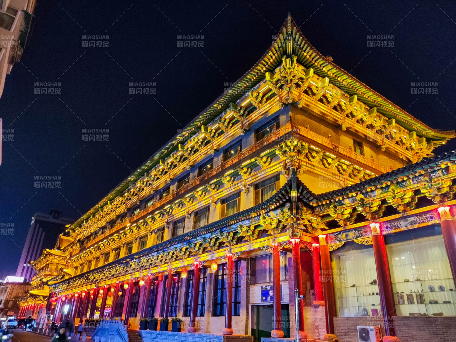 夜辉煌 古建灯火耀京城图片