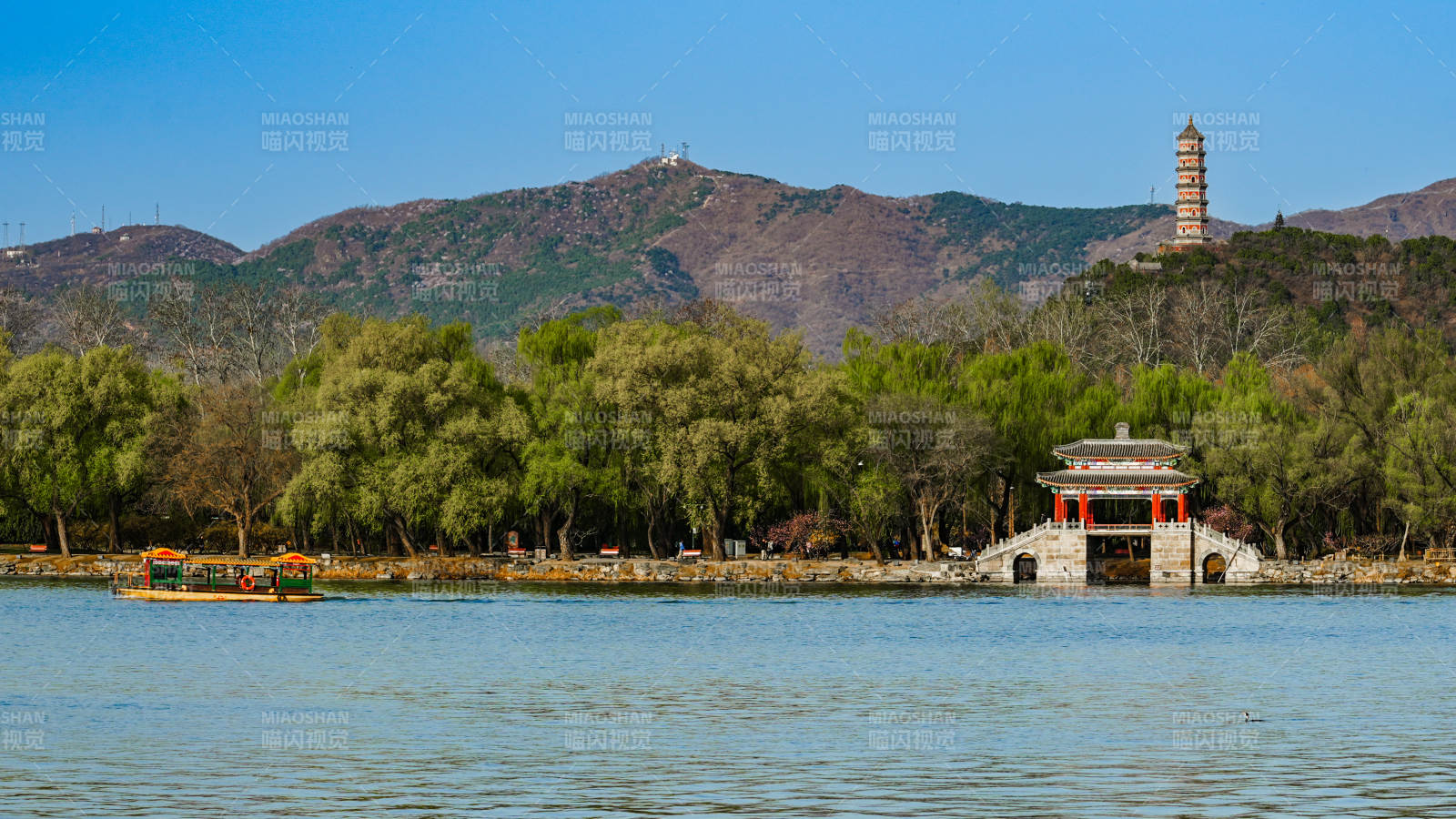 颐和园湖光山色景图片