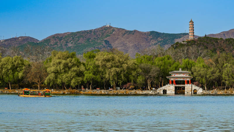 颐和园湖光山色景图片