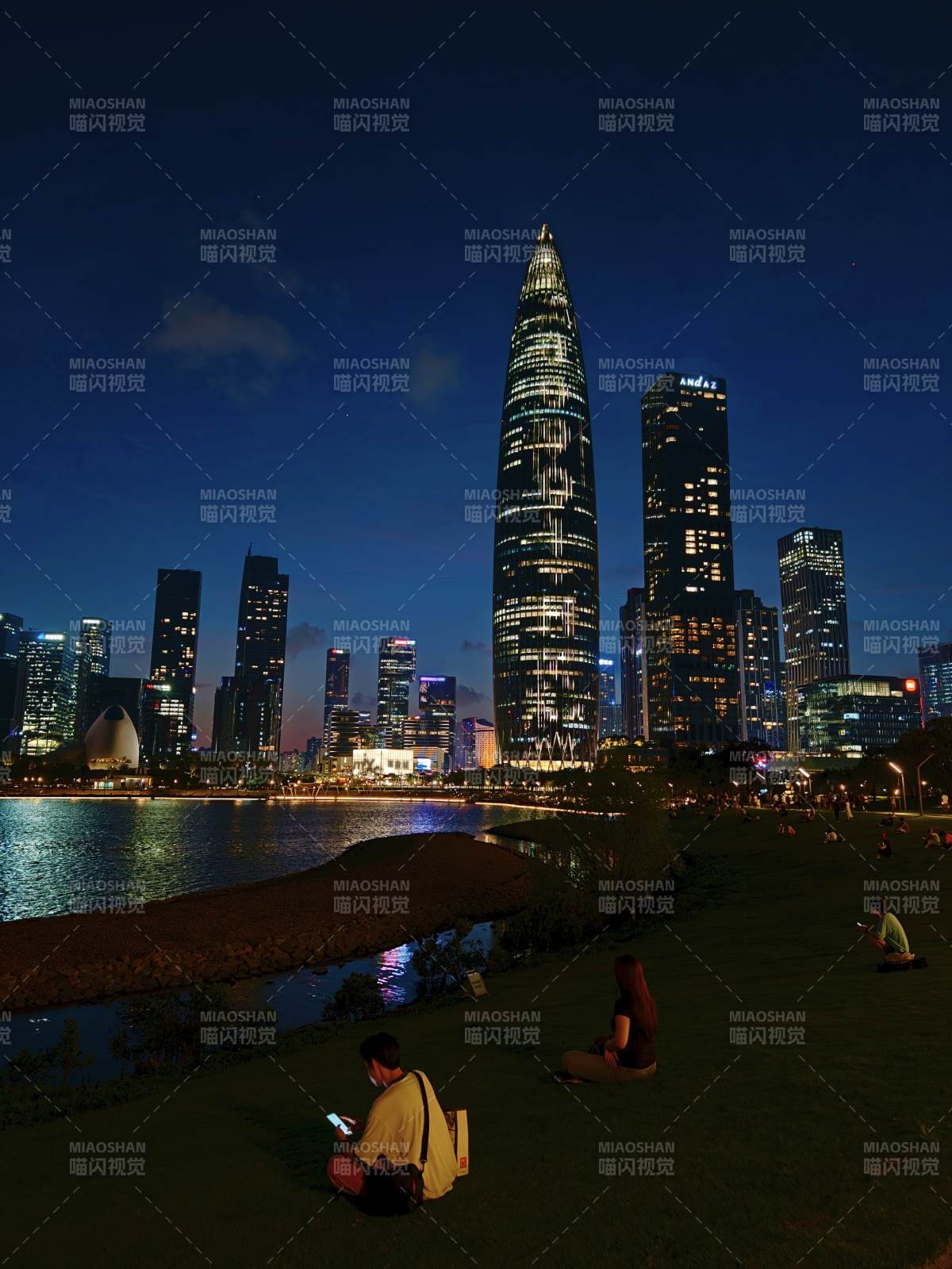 深圳夜景 人才公园静赏灯火图片