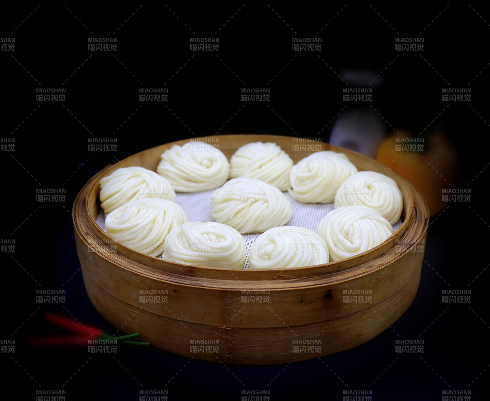 蒸笼花卷 白嫩诱人图片