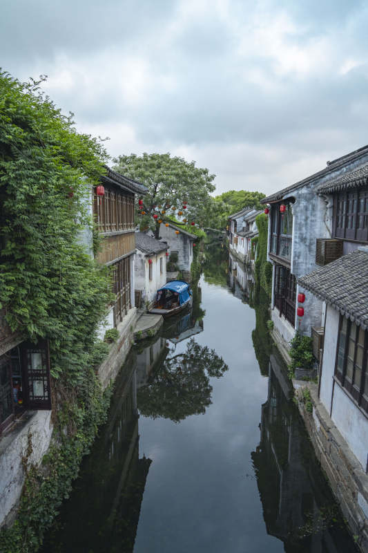 苏州周庄江南水乡 古巷静流图片