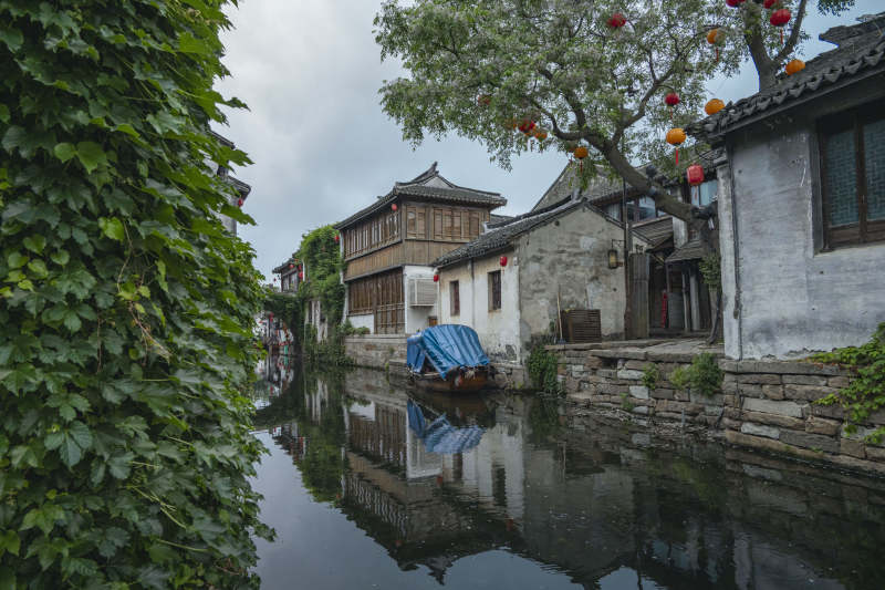 苏州周庄江南水乡 古巷静流图片