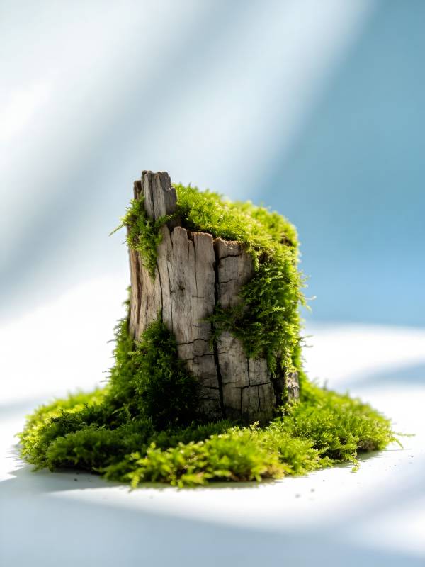 苔覆枯木 生机盎然图片