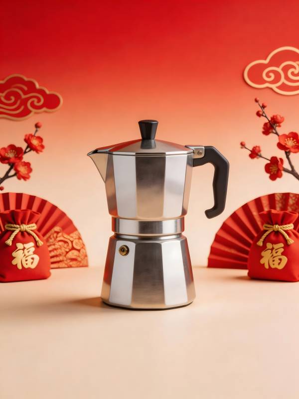 新春摩卡壶 福满茶香浓图片