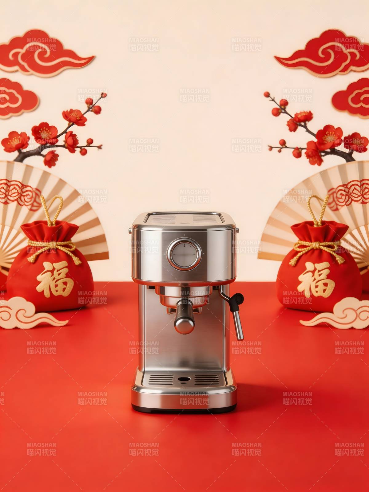 新春咖啡机 福运满溢香图片