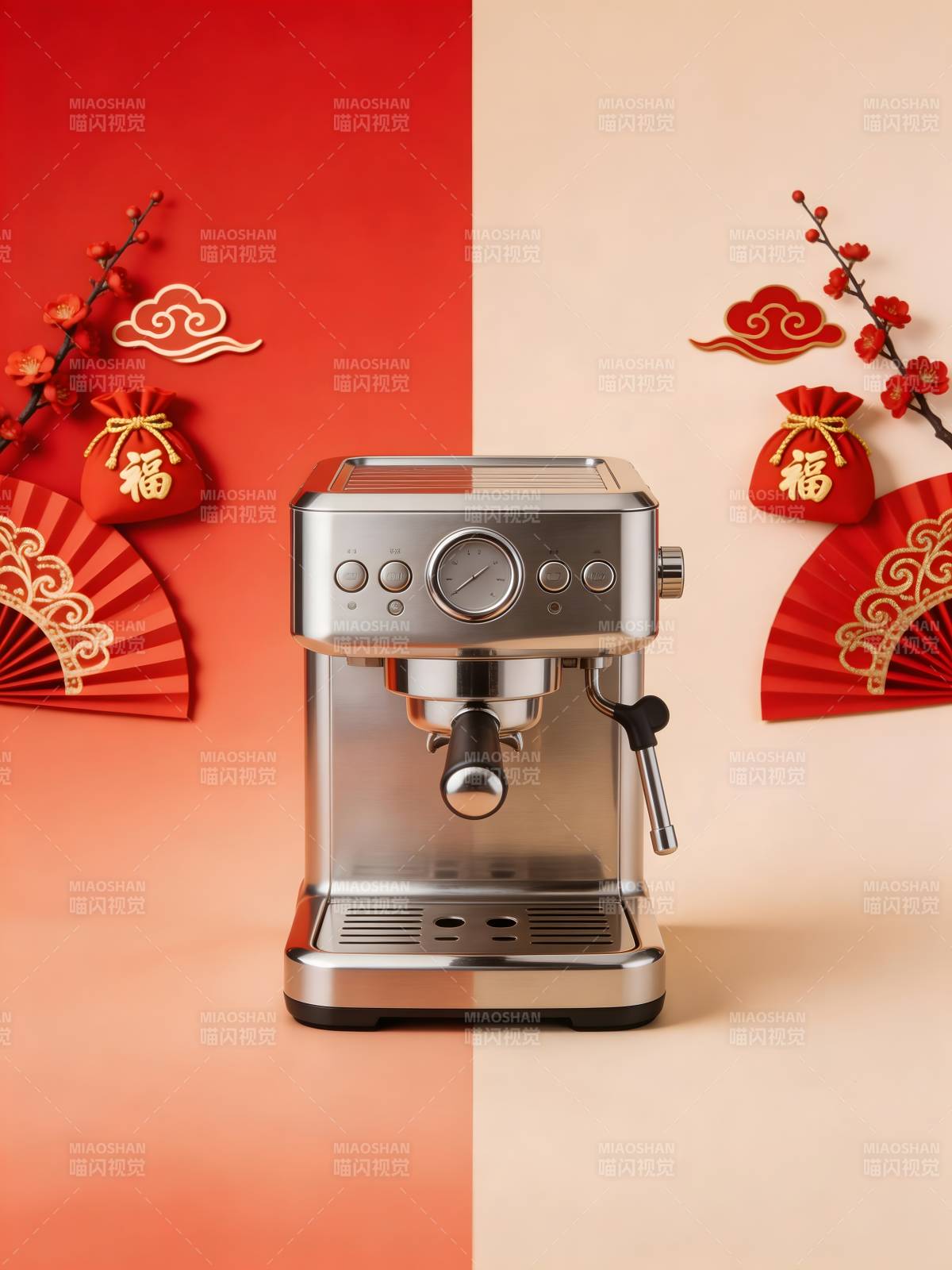 新春咖啡机 福运满屋香图片