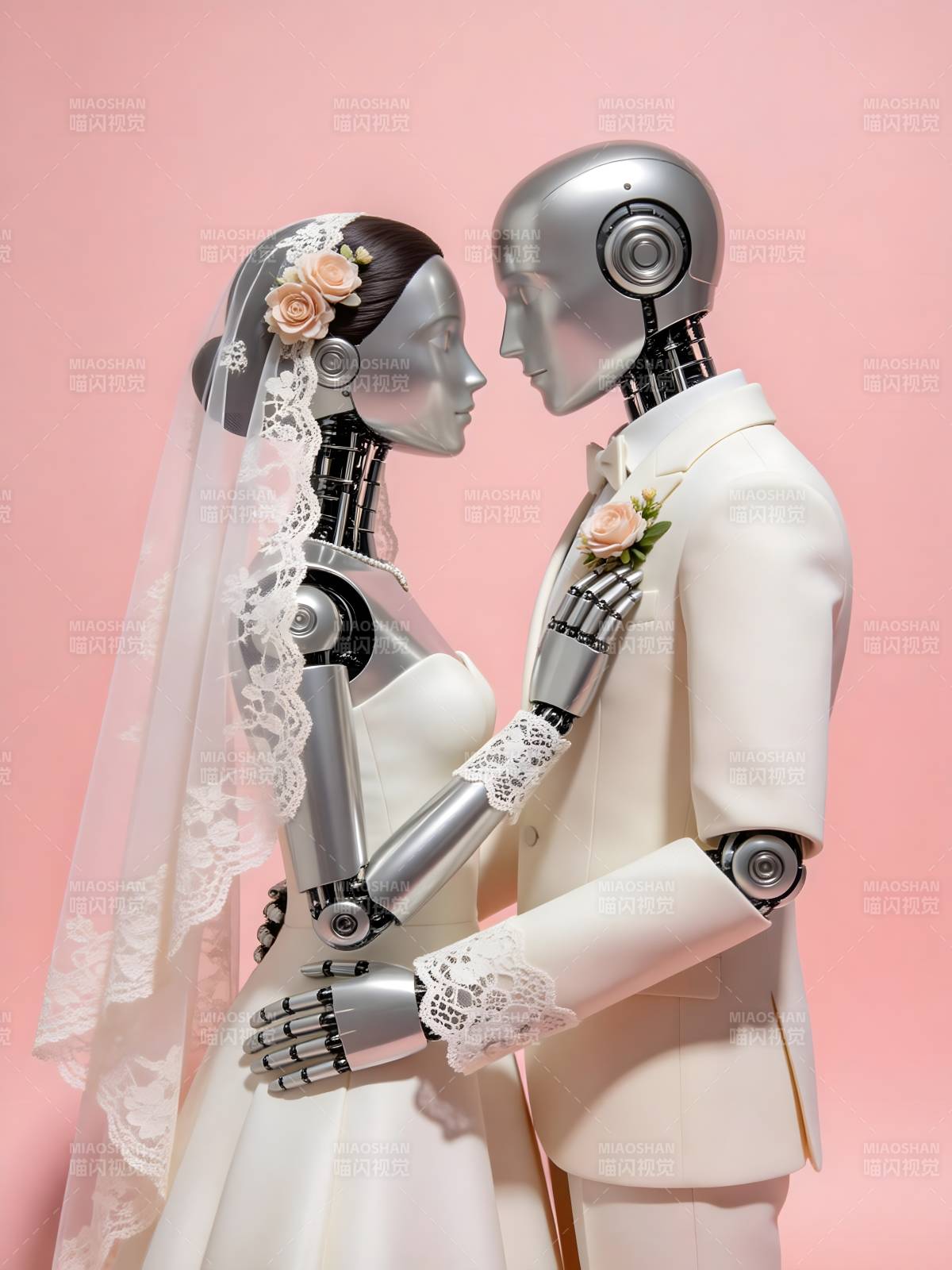 机械恋人 粉色浪漫婚礼图片
