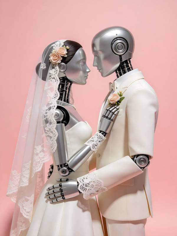 机械恋人 粉色浪漫婚礼图片