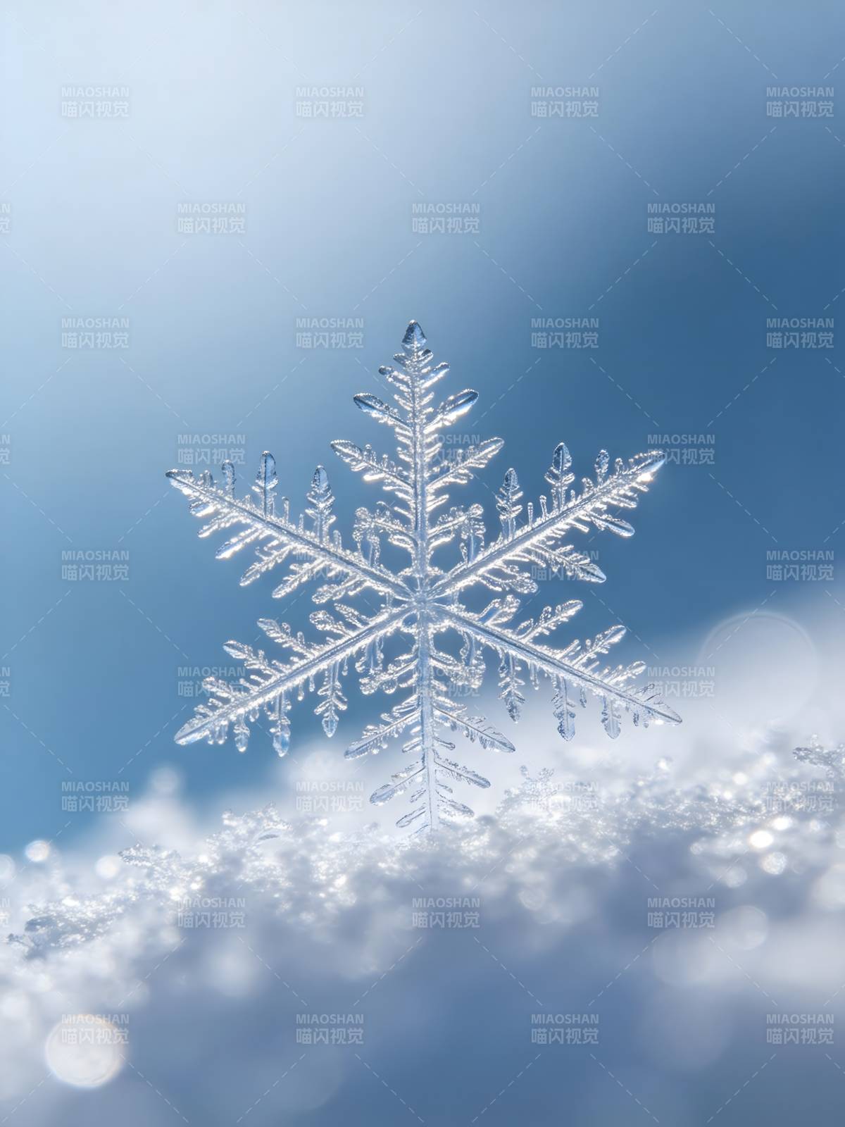 雪花晶莹 冬日静谧之美图片