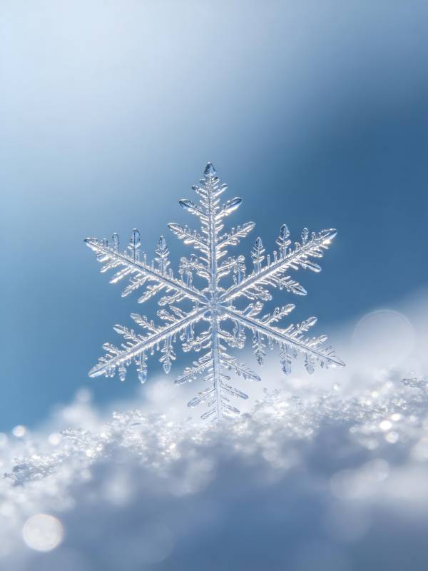 雪花晶莹 冬日静谧之美图片
