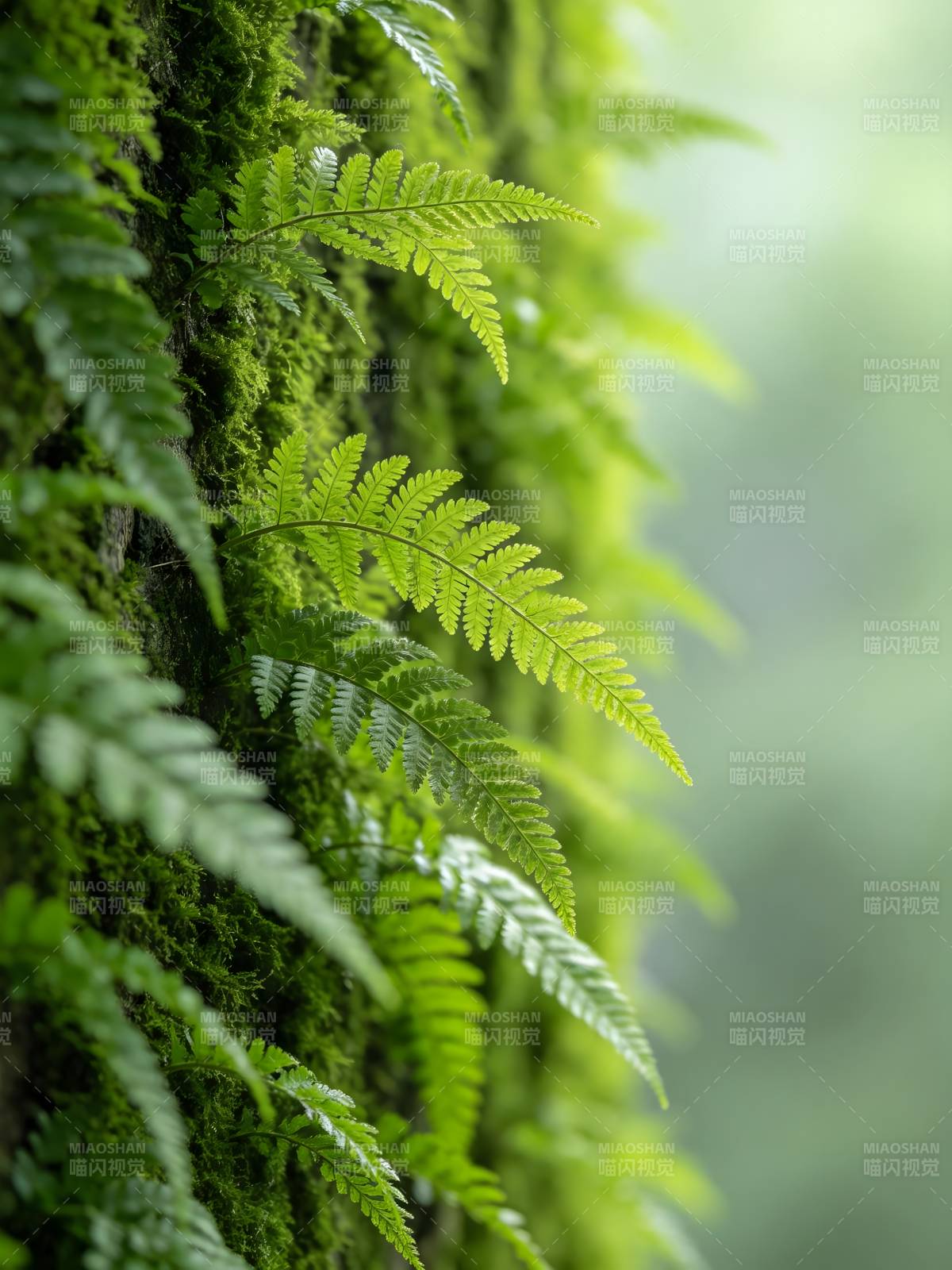 青苔蕨影 绿意盎然图片
