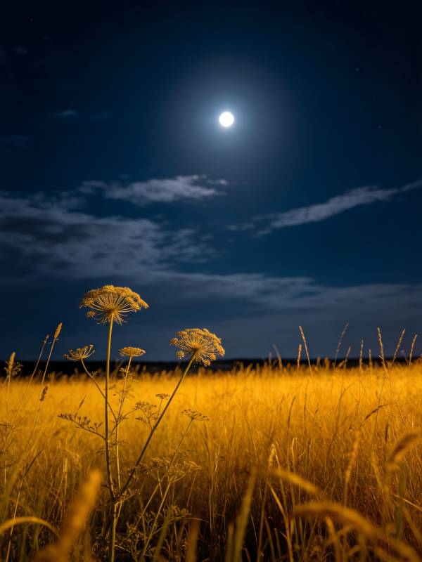 月照金野 静夜花影图片