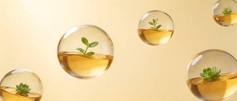 油滴中的绿植生机图片