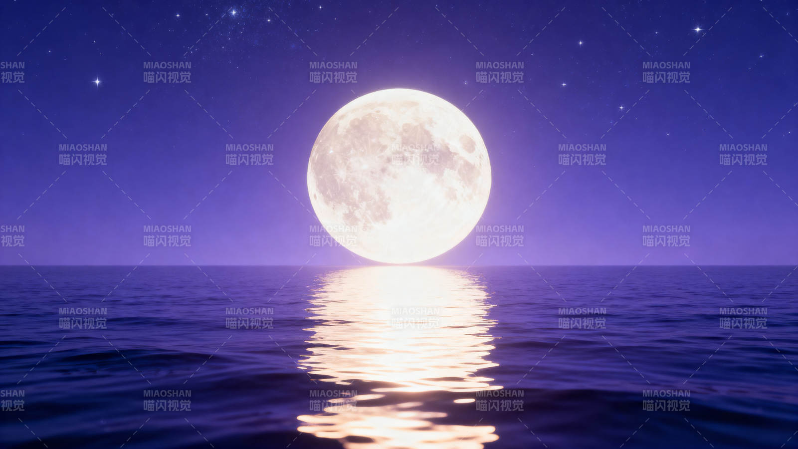月落海平 星夜如诗图片