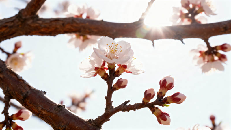 春花绽放 阳光满枝图片