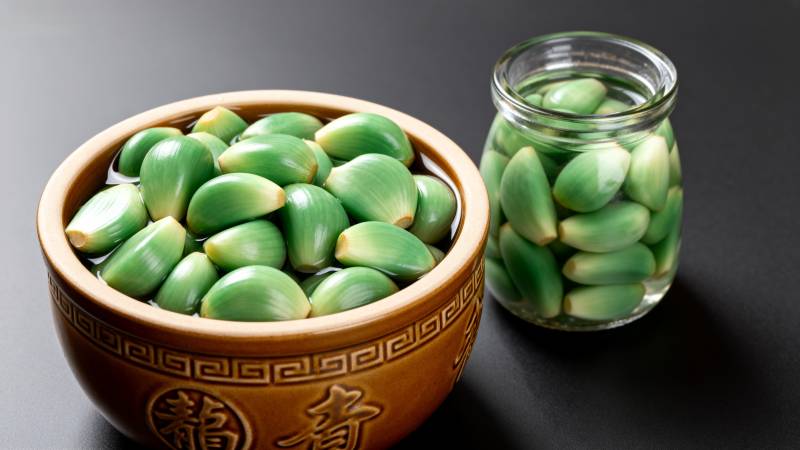 腊八蒜 翠绿诱人 年味十足图片
