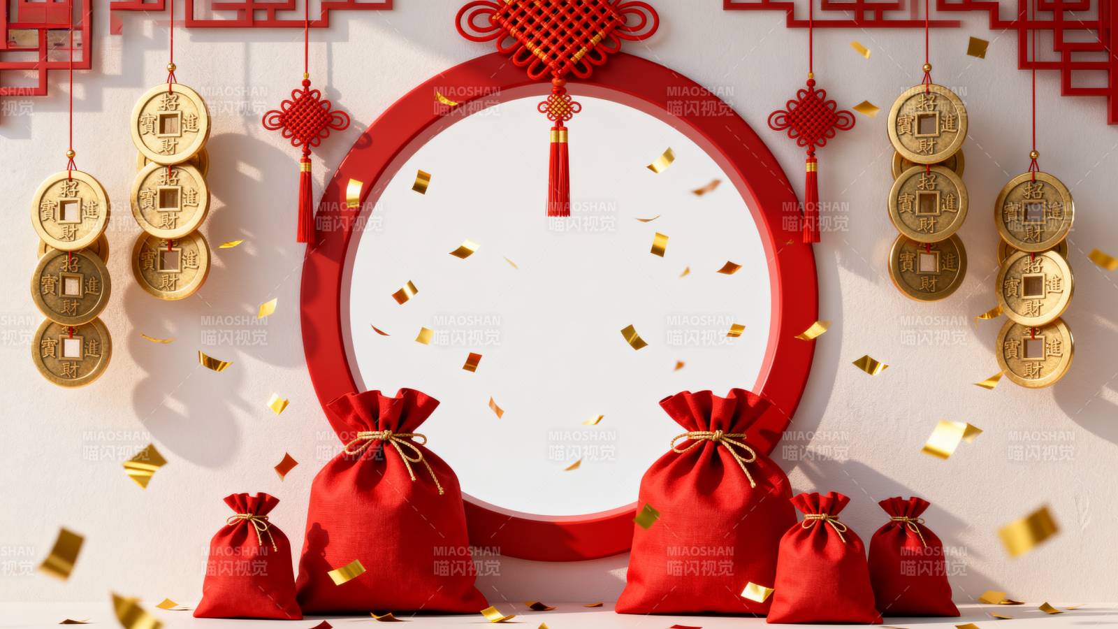 新春纳福 红包金币迎吉祥图片