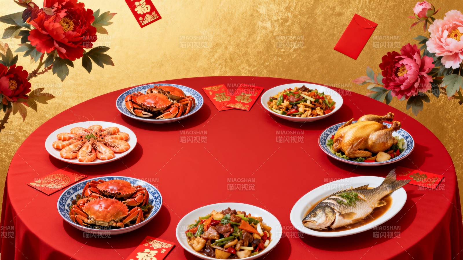 年夜饭团圆宴 喜庆迎新春图片