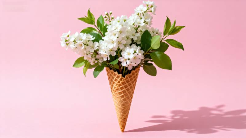 花束冰淇淋甜筒图片
