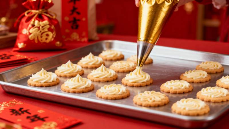 新春挤花曲奇 年味满满图片