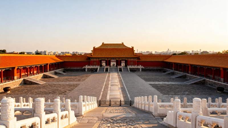 故宫太和殿广场全景图片