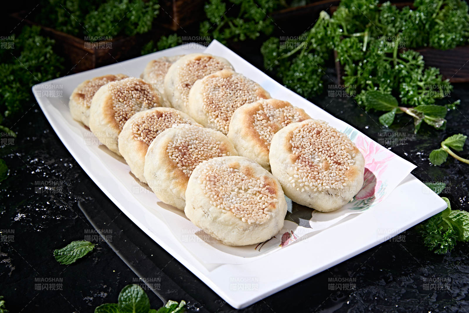 香烤手工酥脆红糖门钉饼图片