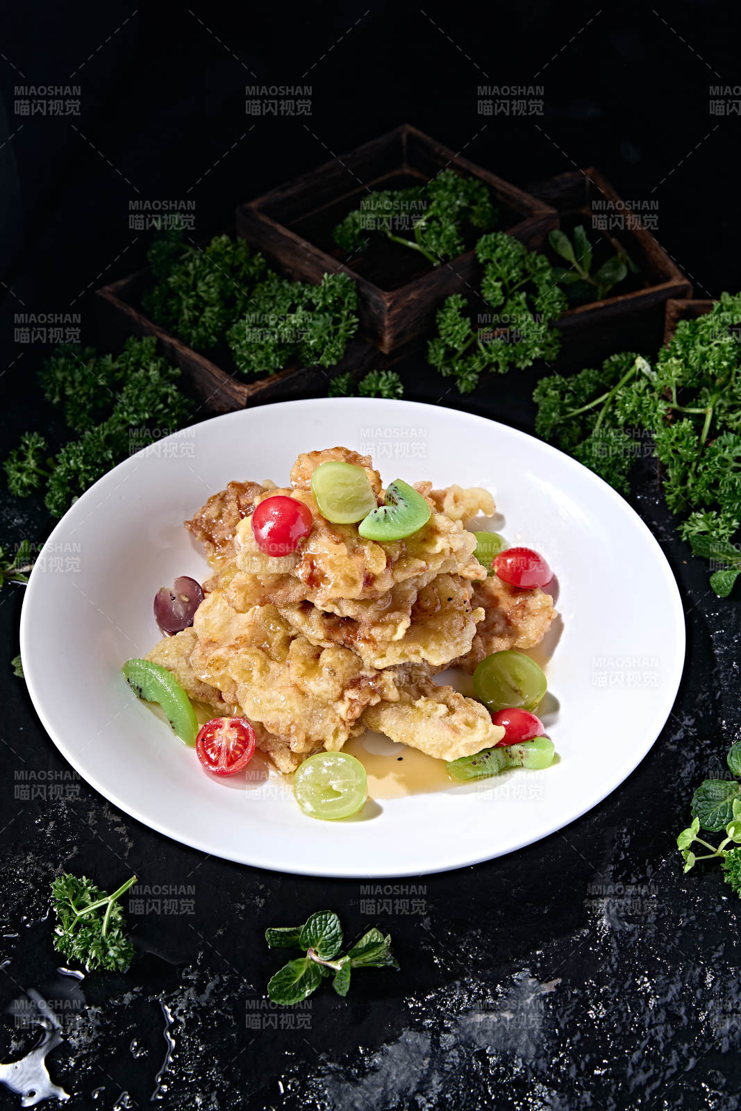 传统东北名菜糖醋干炸锅包肉图片