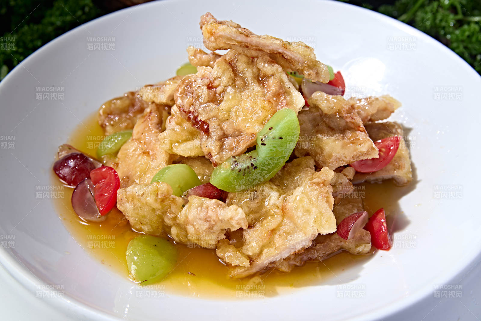 传统东北名菜糖醋干炸肉图片