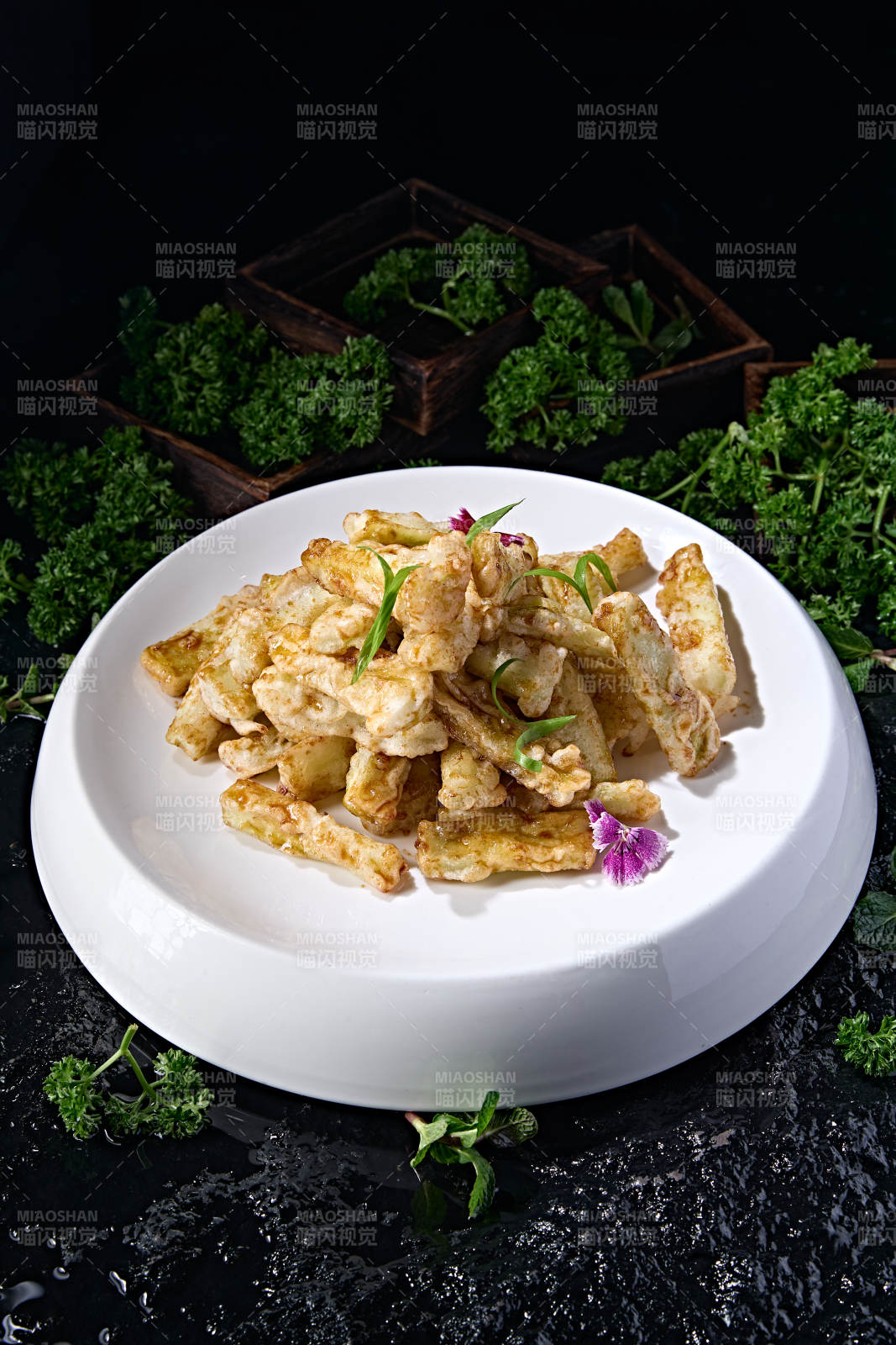 怪合味风味炸茄条炸茄子图片