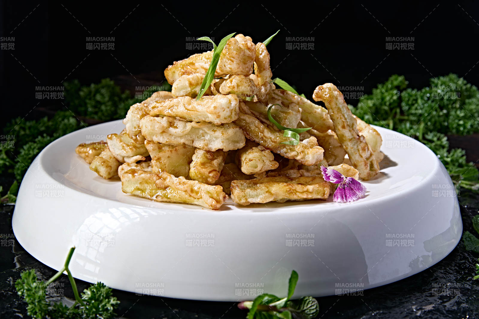 怪合味风味炸茄条炸茄子图片