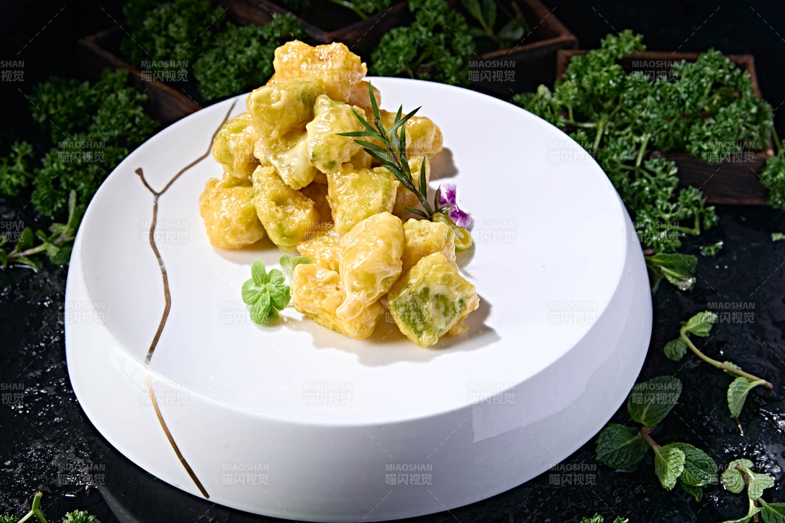 咸蛋黄蜂蜜芥末焗南瓜图片