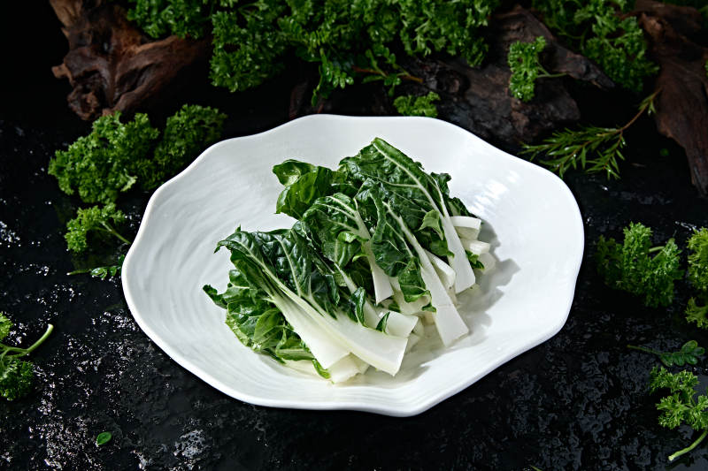 蒜子米椒素炒奶白菜小白菜图片