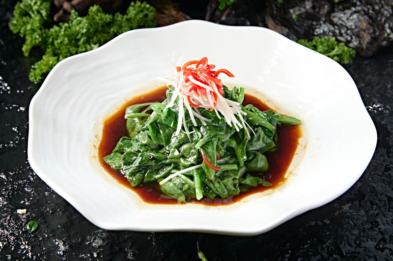 酒店清淡开胃清炒时蔬根茎冰草图片