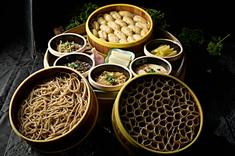 张垣美食粗粮健康的蒸莜面窝窝图片