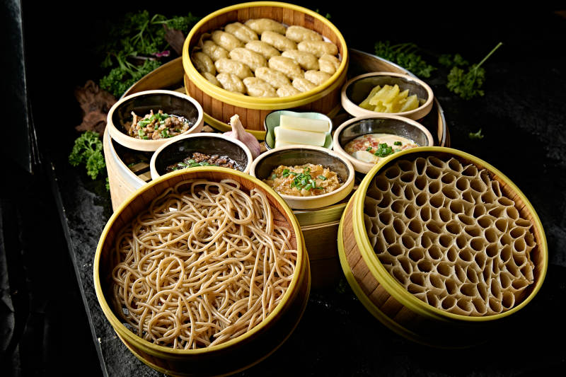 张垣美食粗粮健康的蒸莜面窝窝图片