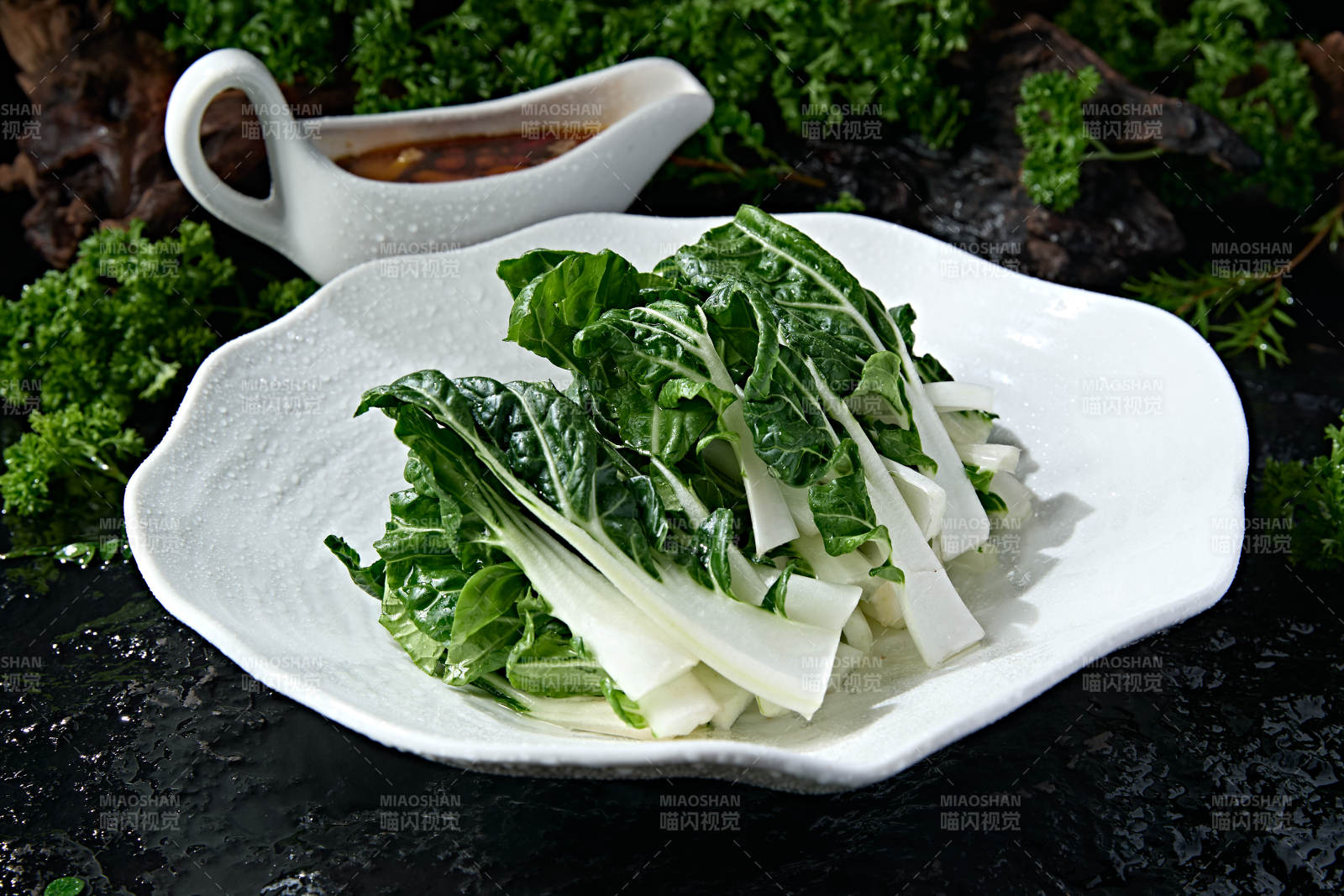 蒜子米椒素炒奶白菜小白菜图片