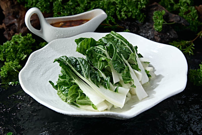 蒜子米椒素炒奶白菜小白菜图片