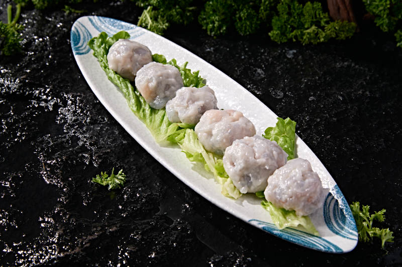 火锅涮煮海鲜食材手工大颗虾滑丸图片