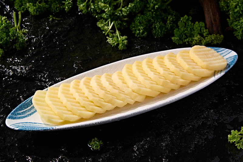 火锅涮煮根茎素菜食材鲜土豆片图片