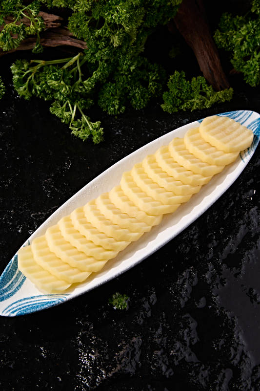 火锅涮煮根茎素菜食材鲜土豆片图片