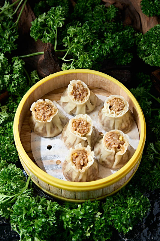 广式早茶点心现蒸糯米烧麦图片