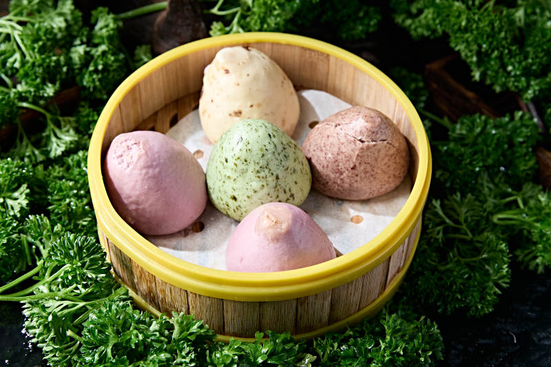 混合口味健康杂粮彩色窝窝头图片