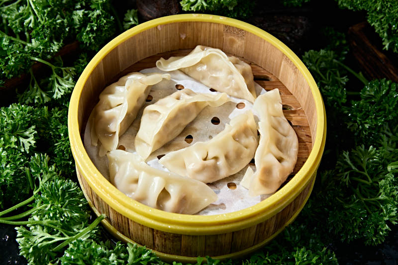 早餐点心现蒸手工蒸饺图片