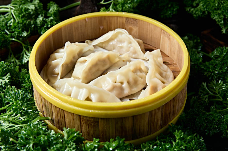 早餐点心现蒸手工蒸饺图片