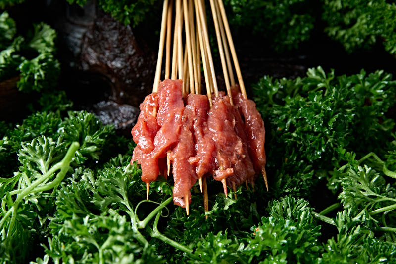火锅食材串串生鲜牛肉图片
