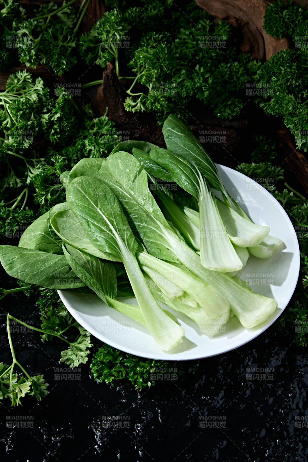 火锅食材新鲜上海青小油菜图片