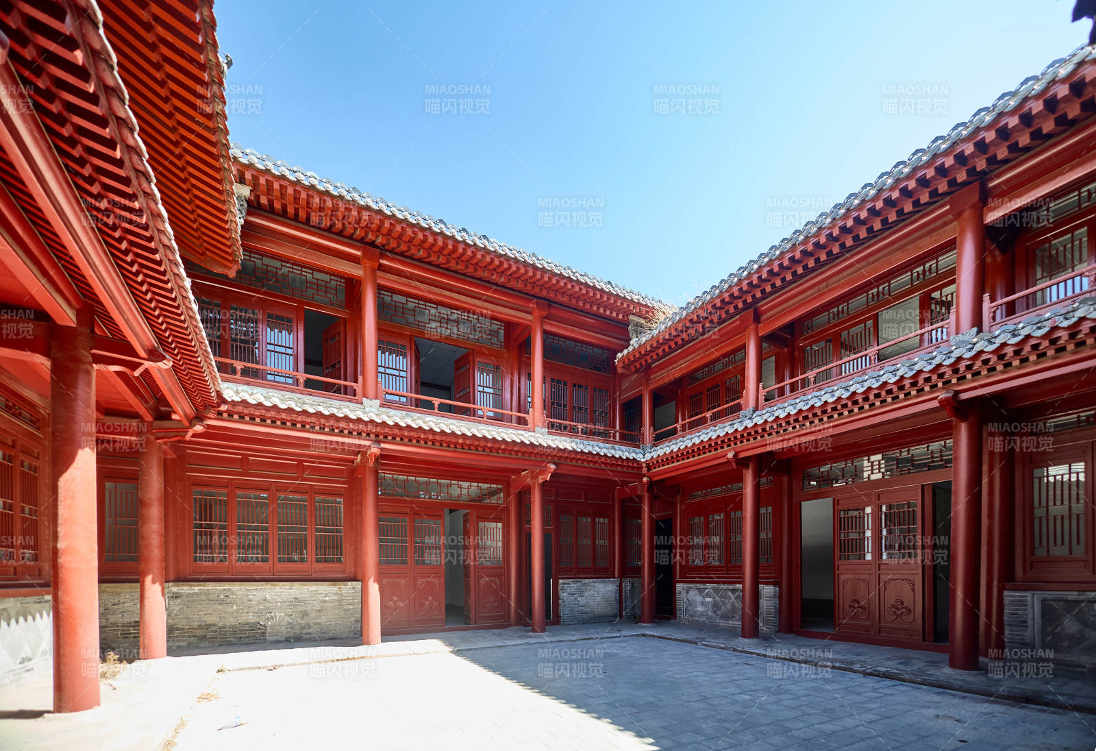 传统中式古建木结构中式四合院图片