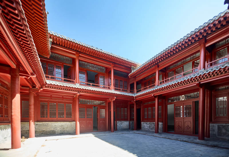 传统中式古建木结构中式四合院图片