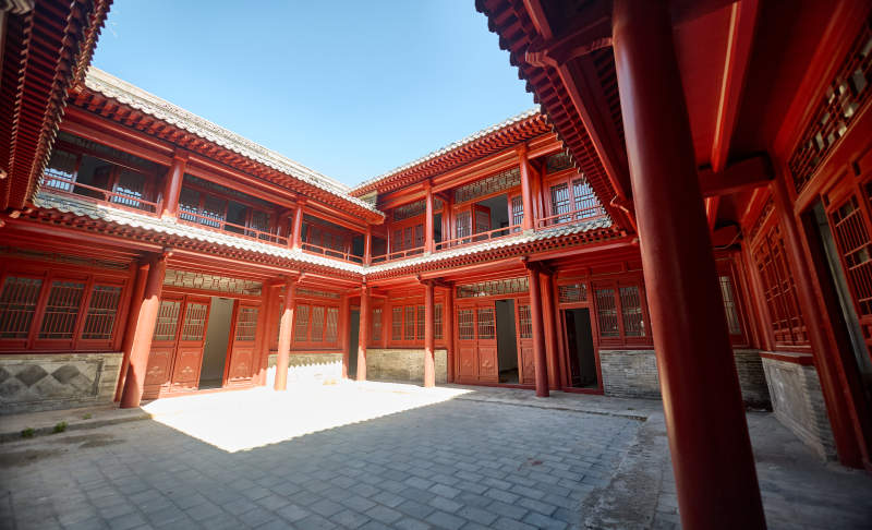 传统中式古建木结构中式四合院图片